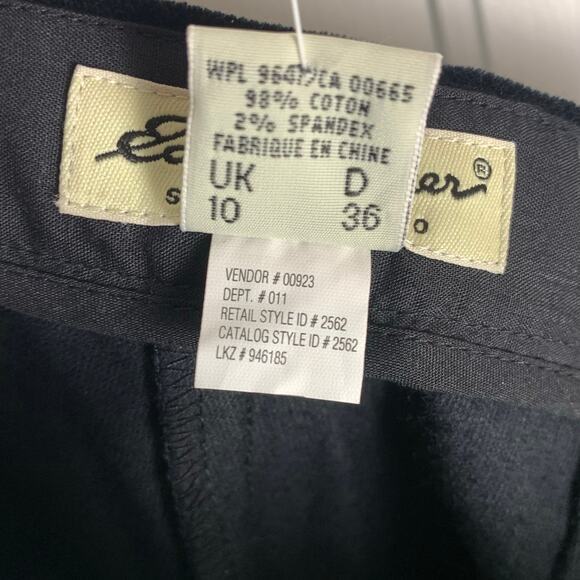 Eddie Bauer Black Velvety High Rise Straight Leg Pants Women’s Size 4 NWT - Picture 5 of 7